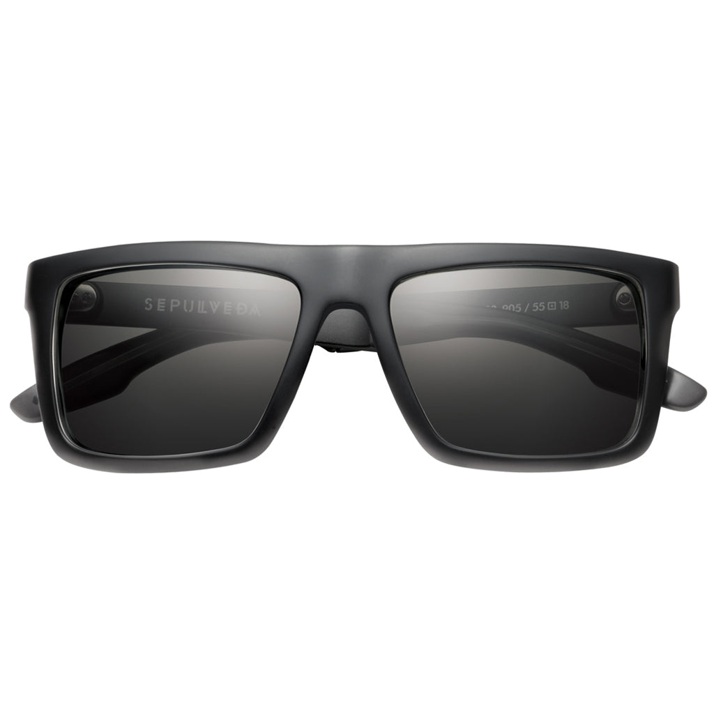 Sepulveda Matte Black - Brushed Black / Grey Polarized Lens