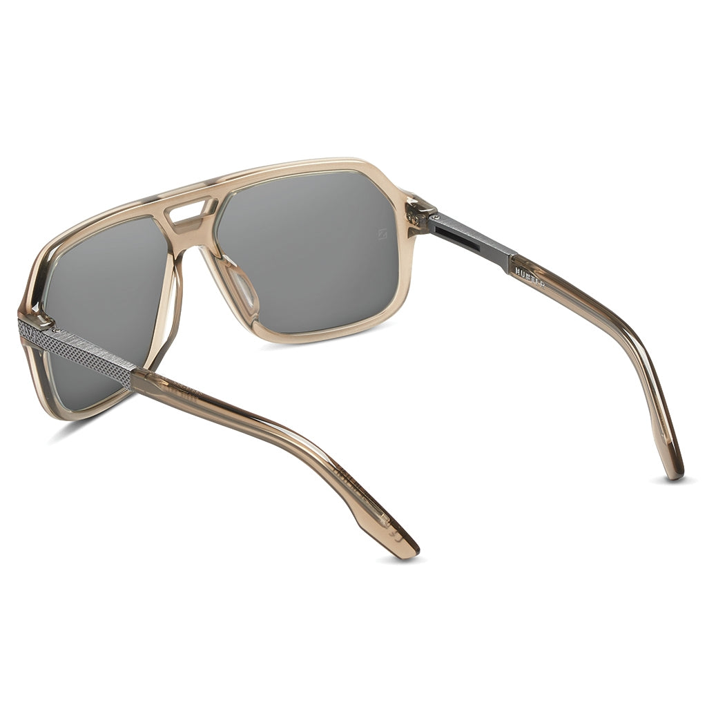 Hunter Matte Dust - Matte Gunmetal / Amethyst Flame Flash Lens