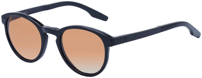 IVI Vision Brooks Round Sunglasses-Polished Black/Brown