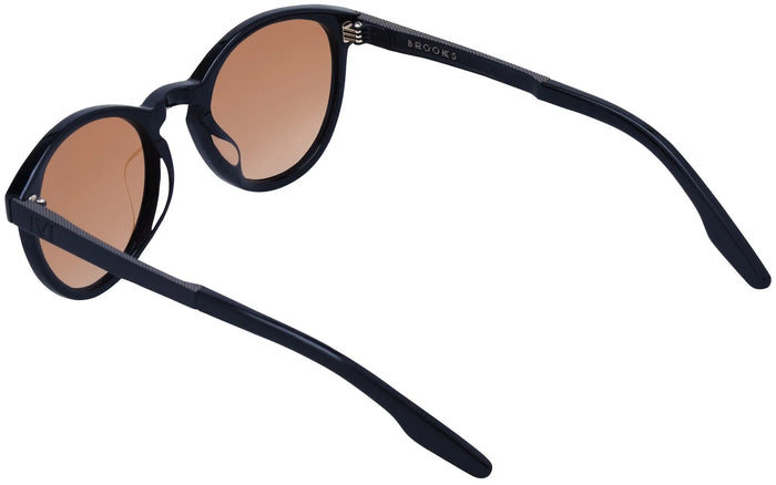 IVI Vision Brooks Round Sunglasses-Polished Black/Brown