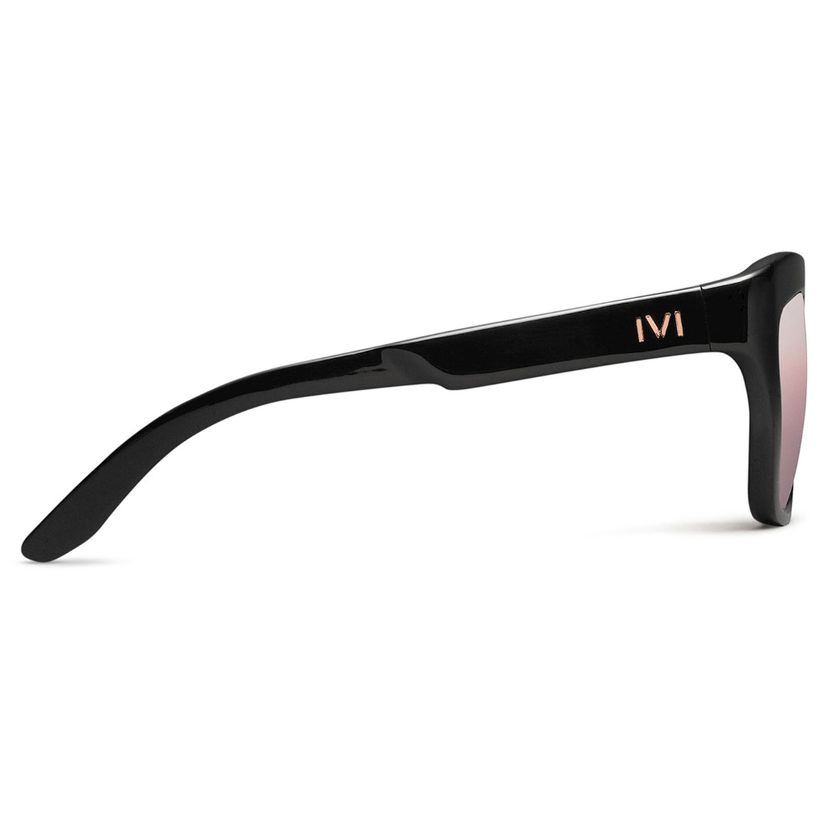 Bonnie Polished Black / Rose Gradient Lens