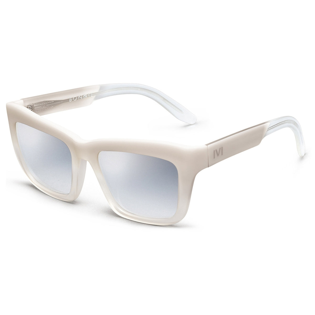 Bonnie Polished Ivory Fade / Light Blue Chrome Flash Lens