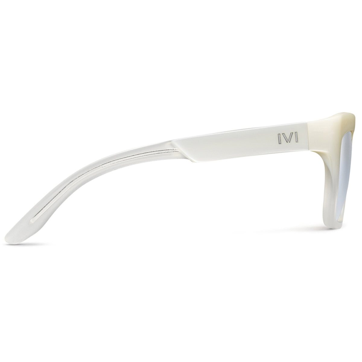 Bonnie Polished Ivory Fade / Light Blue Chrome Flash Lens
