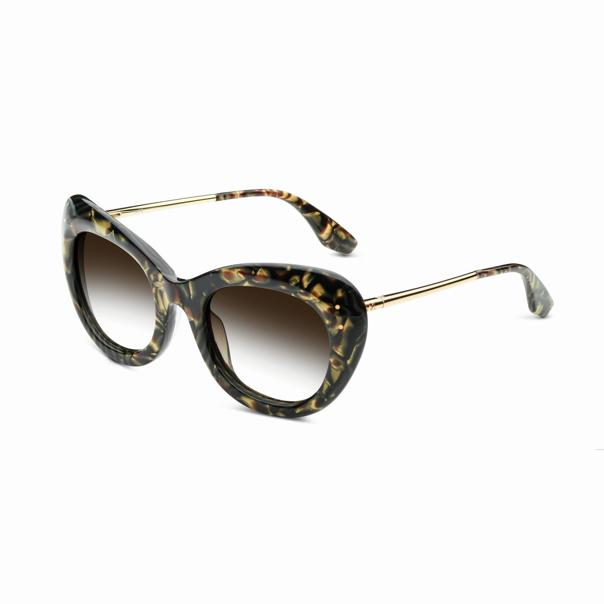 Faye Tigers Eye - Brushed Gold