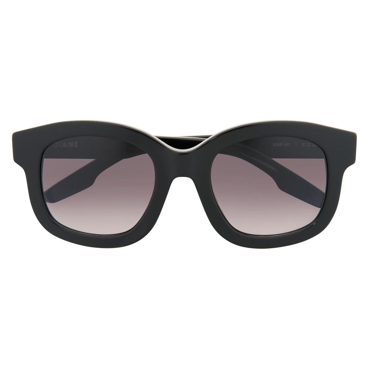 Diane - Polished Black / Grey Modern Cat-eye Silhouette