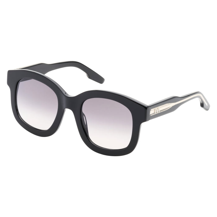 Diane - Polished Black / Grey Modern Cat-eye Silhouette