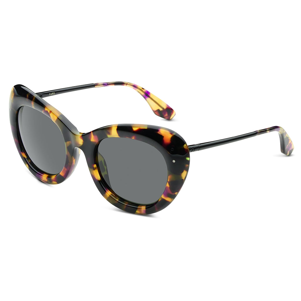 Faye Vintage Tortoise - Polished Black