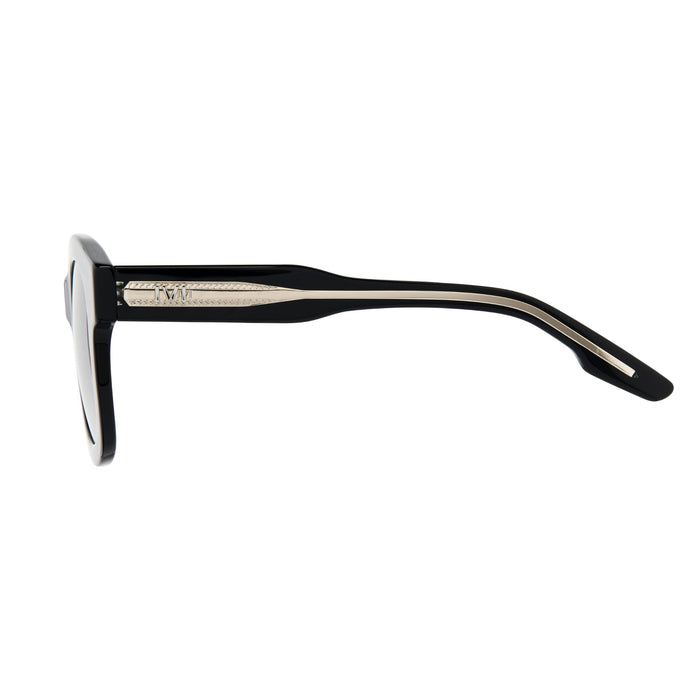 Diane - Polished Black / Grey Modern Cat-eye Silhouette