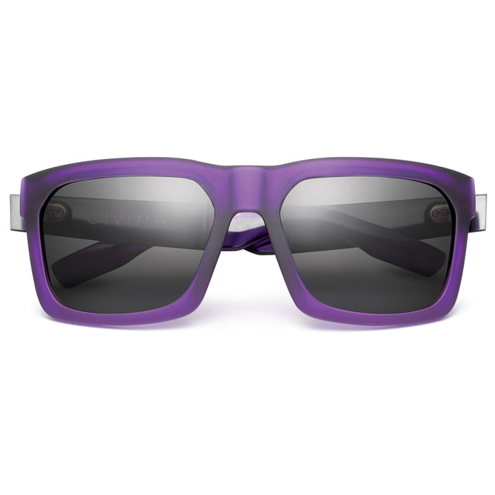 GIVING: Matte Purple - Brushed Black / Grey Lens