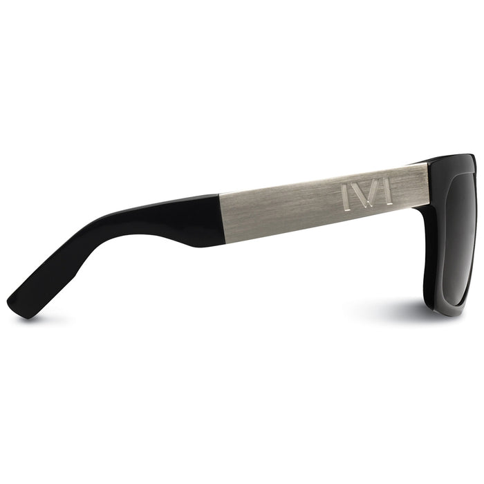 Giving: Polished Black - Brushed Aluminum / Grey Polarized Lens