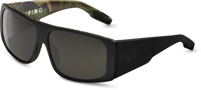 Jiving- Matte Black - DPM / Green Grey Lens