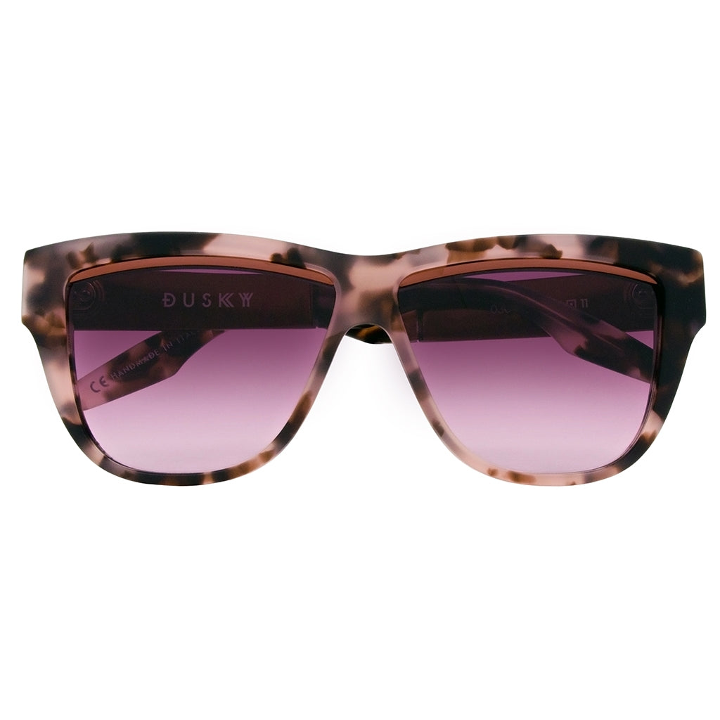 Dusky: Matte Mauve Tortoise - Rose Gold / Rose Gradient Lens