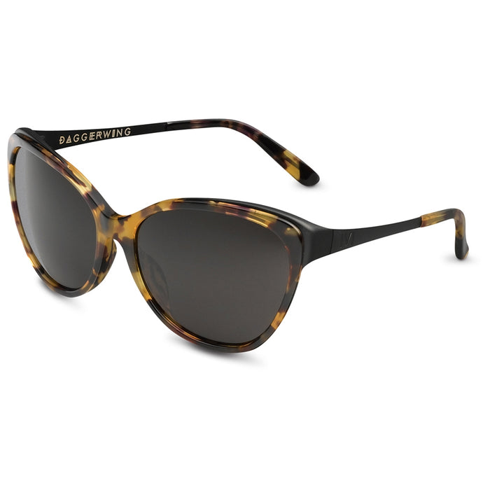 Daggerwing: Polished Vintage Tortoise - Matte Black / Grey Lens