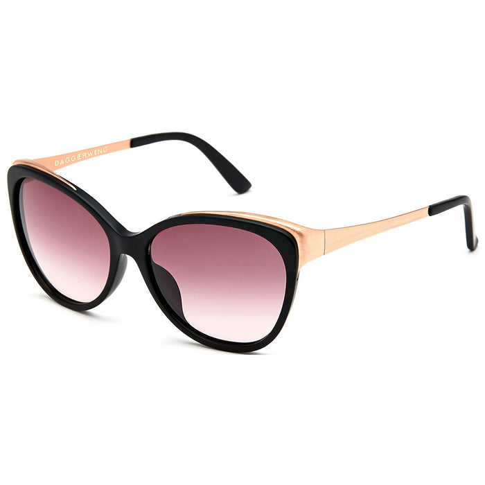 Daggerwing: Matte Black - Rose Gold / Rose Gradient Lens