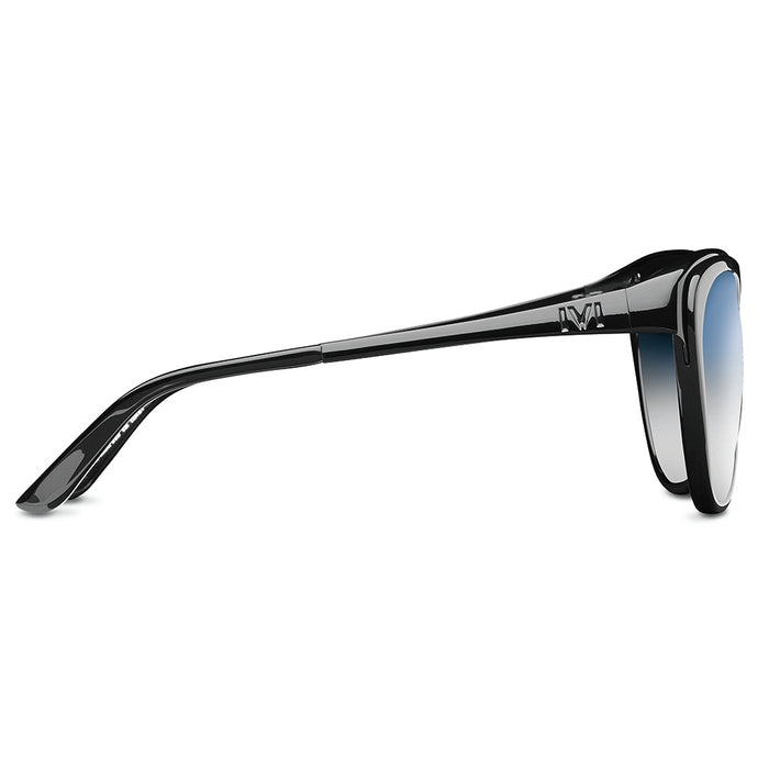 Daggerwing: Polished Black - Gloss Black / Light Blue Chrome Flash Lens