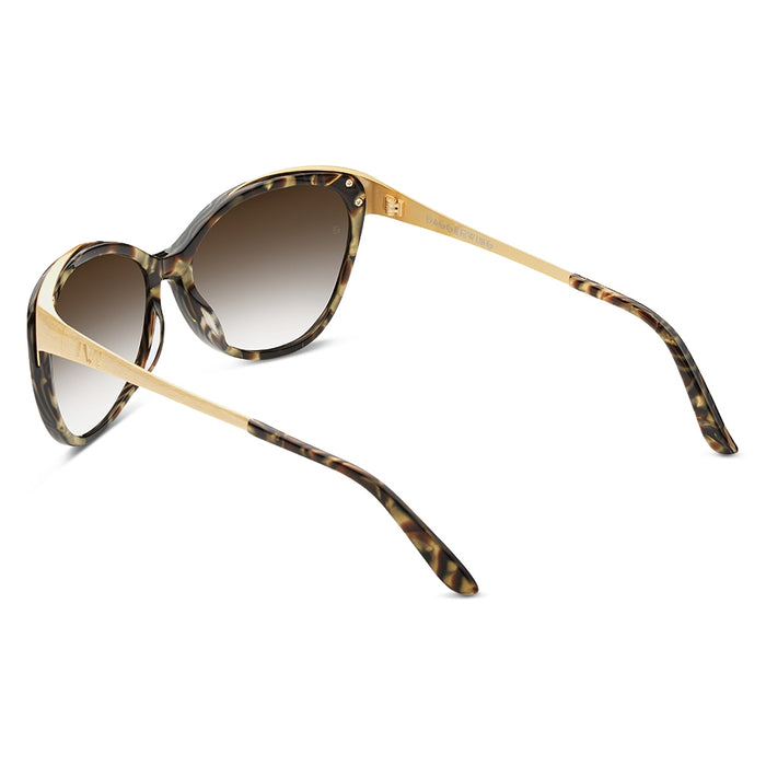 Daggerwing: Polished Tigers Eye - Brushed Gold / Bronze Gradient Lens