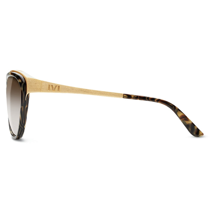 Daggerwing: Polished Tigers Eye - Brushed Gold / Bronze Gradient Lens