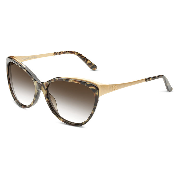 Daggerwing: Polished Tigers Eye - Brushed Gold / Bronze Gradient Lens
