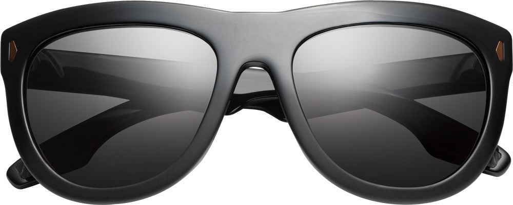 Jagger - Polished Black and Copper / Grey Lens