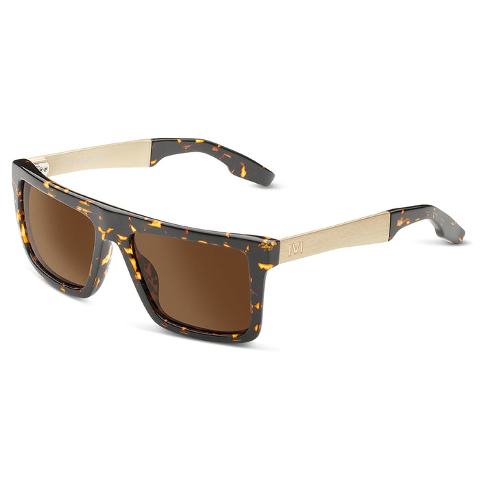 Sepulveda: Polished Ambercomb Tortoise - Brushed Gold / Bronze AR Lens