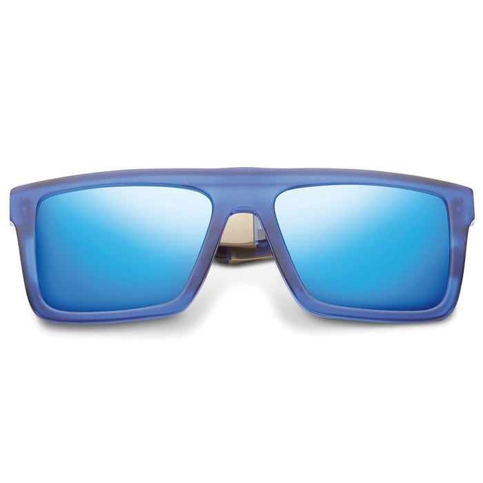 Sepulveda: Matte Midway Blue - Antique Brass / Pacific Blue Flash Lens