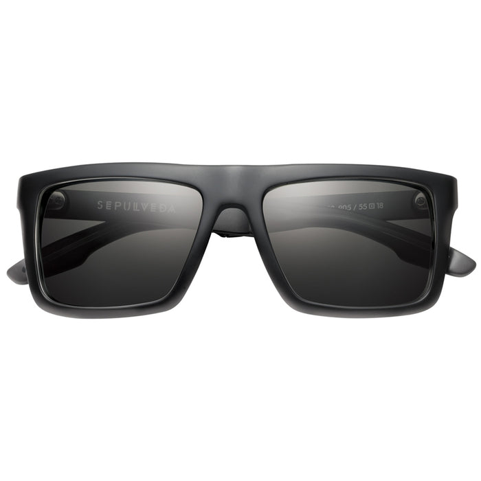 Sepulveda: Matte Black - Brushed Black / Grey Polarized Lens