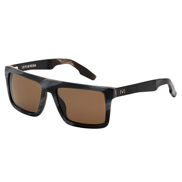 Sepulveda: Polished Double Horn - Brushed Black / Bronze Polarized Lens