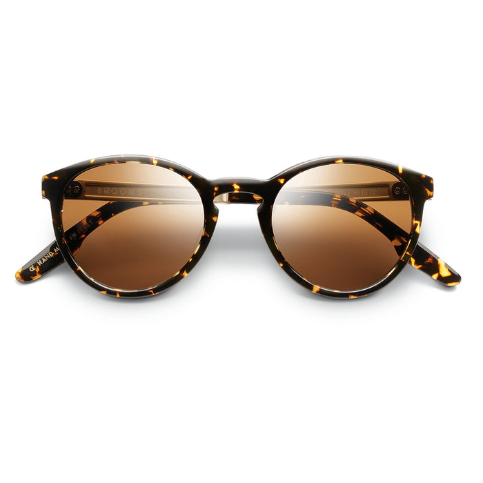 Brooks: Polished Ambercomb Tortoise - Brushed Gold / Bronze AR Lens