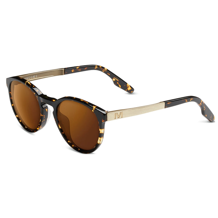Brooks: Polished Ambercomb Tortoise - Brushed Gold / Bronze AR Lens