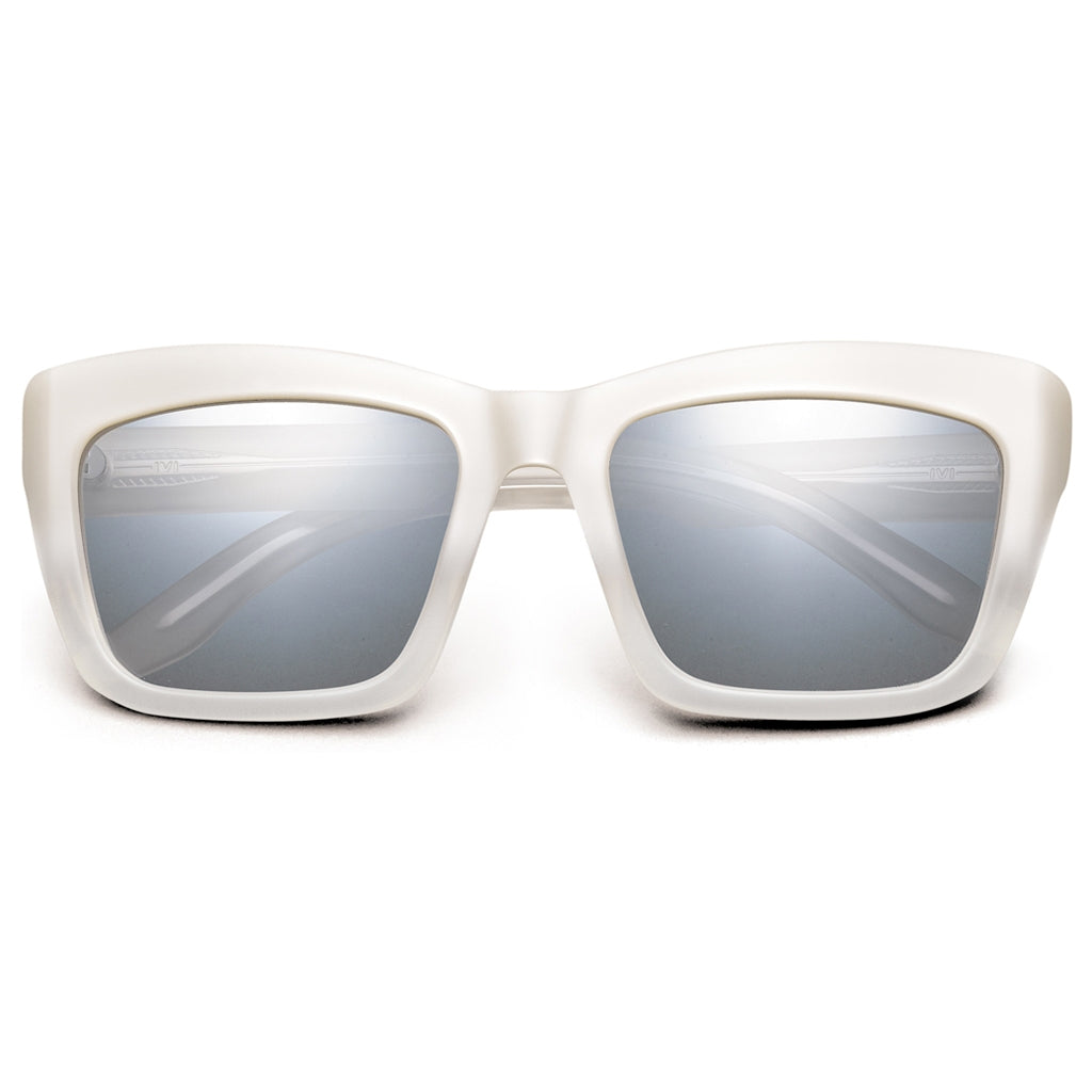 Bonnie: Polished Ivory Fade / Light Blue Chrome Flash Lens