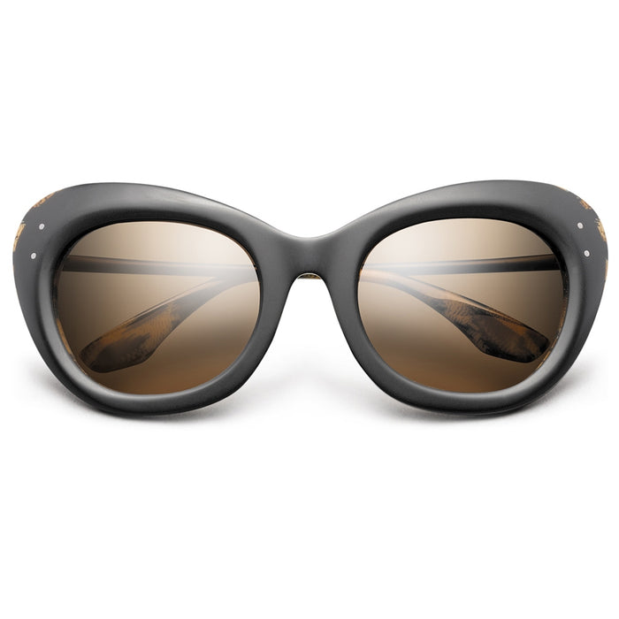 Faye: Matte Black - Polished Leopard / Bronze Gradient Lens