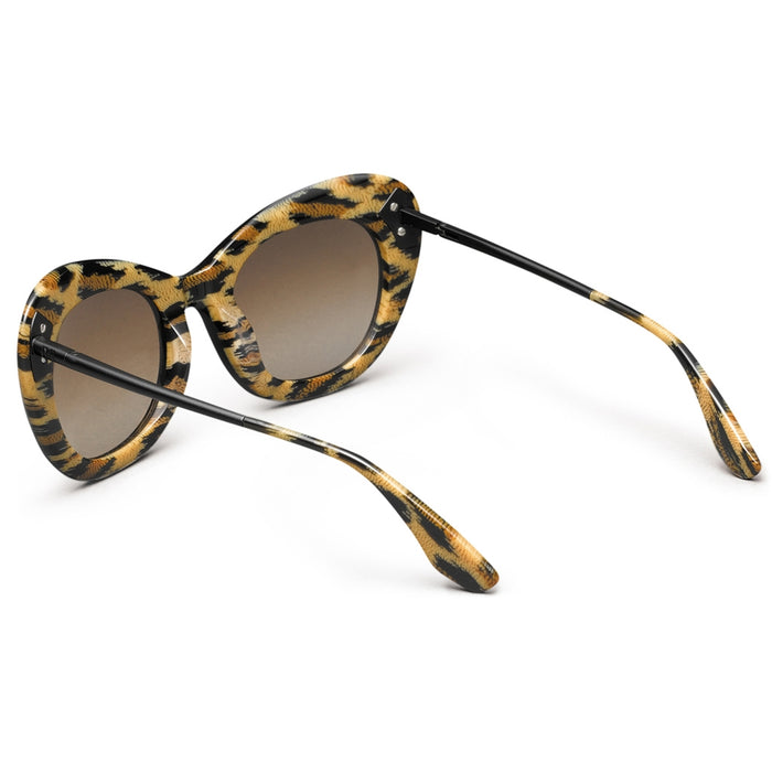 Faye: Matte Black - Polished Leopard / Bronze Gradient Lens