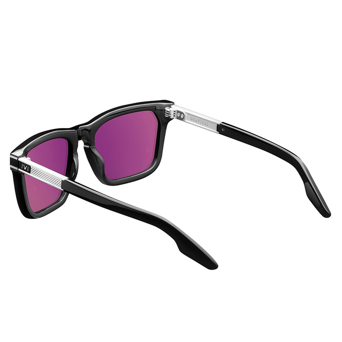 Gravitas: Polished Black - Brushed Aluminum / Grey AR Polarized Lens