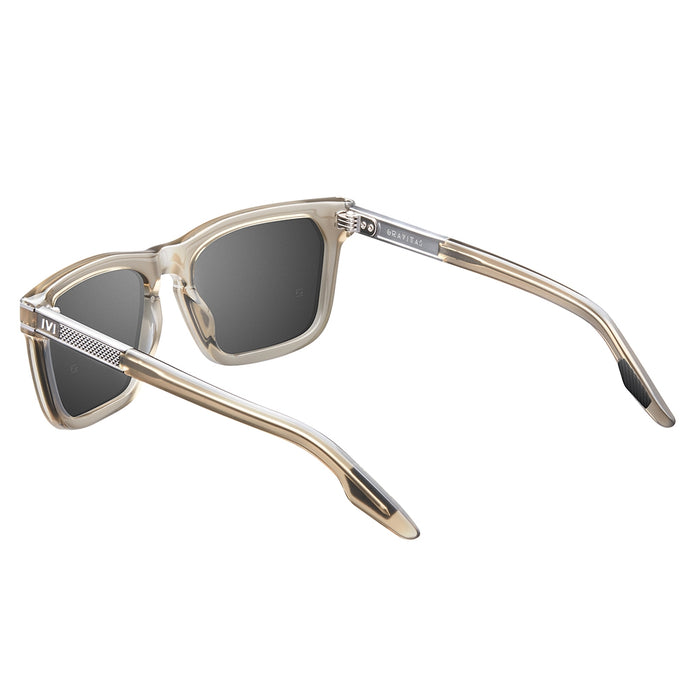 Gravitas:  Matte Dust - Matte Gunmetal / Amethyst Flame Flash Lens
