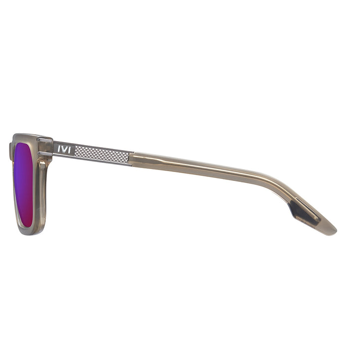 Gravitas:  Matte Dust - Matte Gunmetal / Amethyst Flame Flash Lens