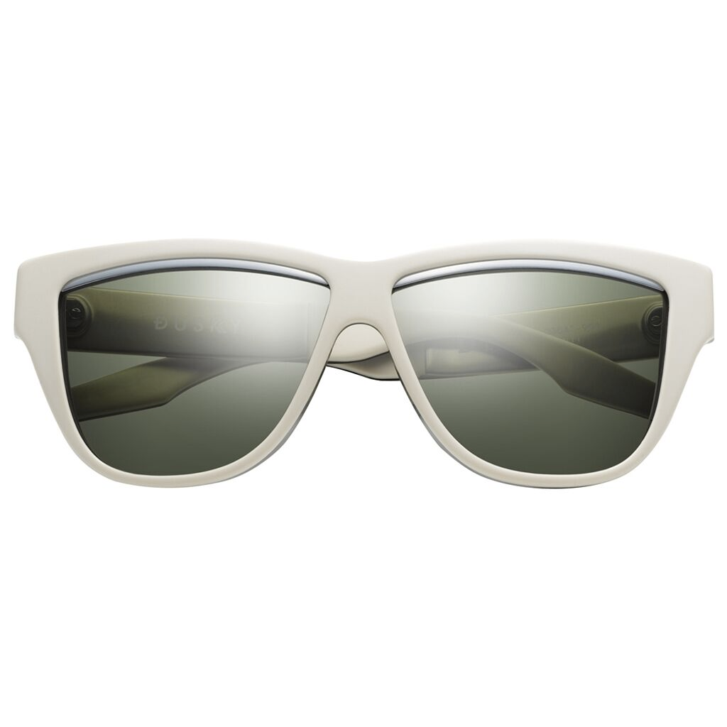 Dusky- POLISHED IVORY - DPM - BRUSHED ALUMINUM / GREEN GREY LENS